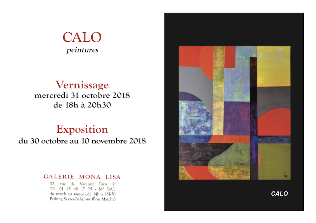 Affiche de l’exposition : « CALO Peintures »