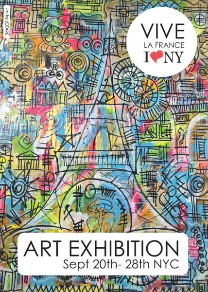 Exhibition poster : “Vive la France, I love NY”