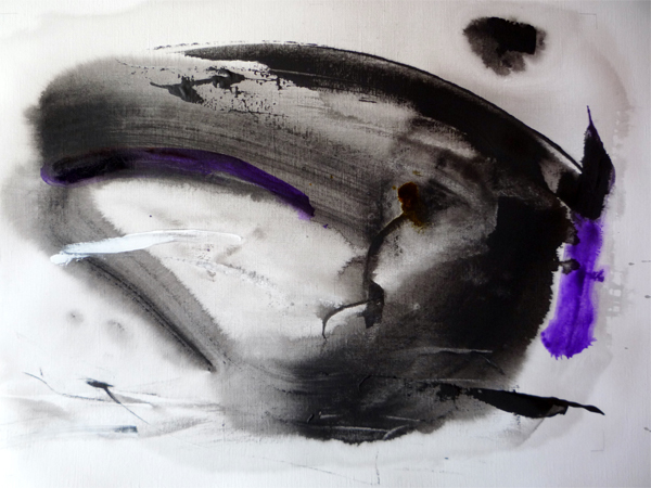 Gong, 2008 — acrylique et encre sur papier, Pierre Calogero