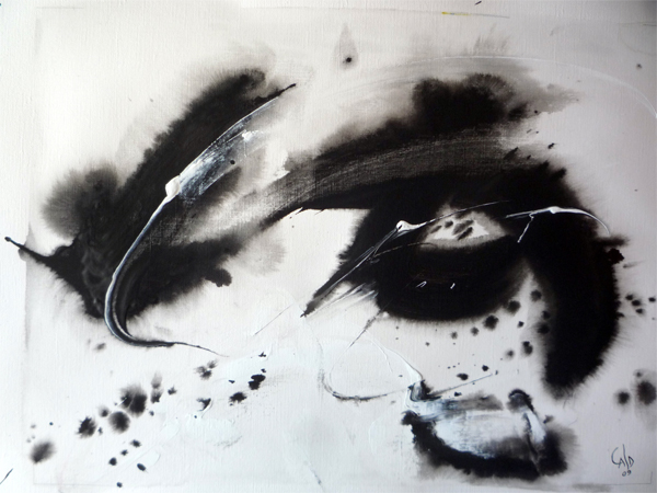 Instant, 2009 — acrylique et encre sur papier, Pierre Calogero