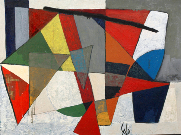 La sphère de la parole, 1996 — huile sur toile, Pierre Calogero