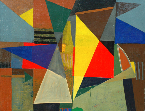 Les maisons d'écrivains, 1997 — huile sur toile, Pierre Calogero