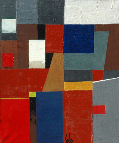 Partage formel, 1986 — huile sur toile, Pierre Calogero
