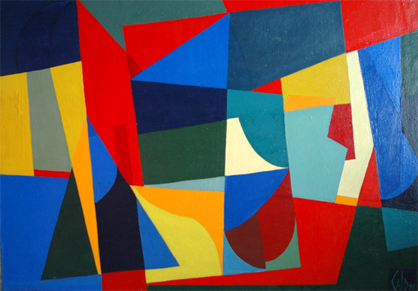 La nuit bleue, 1989 — huile sur toile, Pierre Calogero