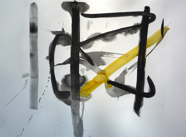 Saison 3, 2009 — encre de Chine et aquarelle sur papier, Pierre Calogero