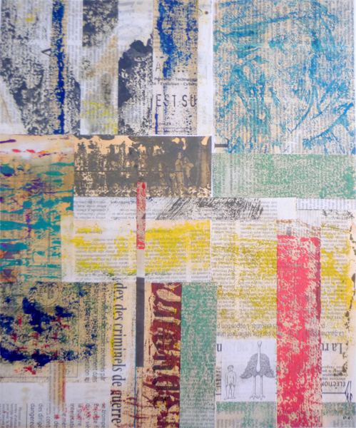 Presse, 2002 — collage papier, Pierre Calogero