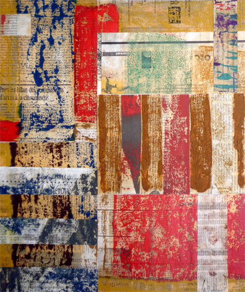 Presse, 2002 — collage papier, Pierre Calogero