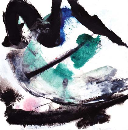 Rupture 5, 2010 — inks and watercolours on paper, Pierre Calogero