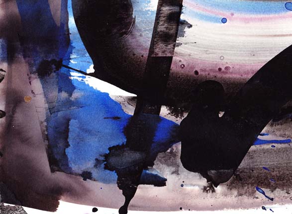 Reflets 1, 2010 — inks and watercolours on paper, Pierre Calogero