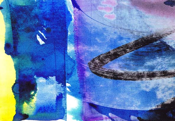 Reflets 4, 2010 — inks and watercolours on paper, Pierre Calogero