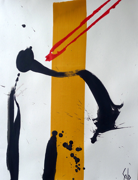 Absence, 2011 — acrylique sur papier, Pierre Calogero