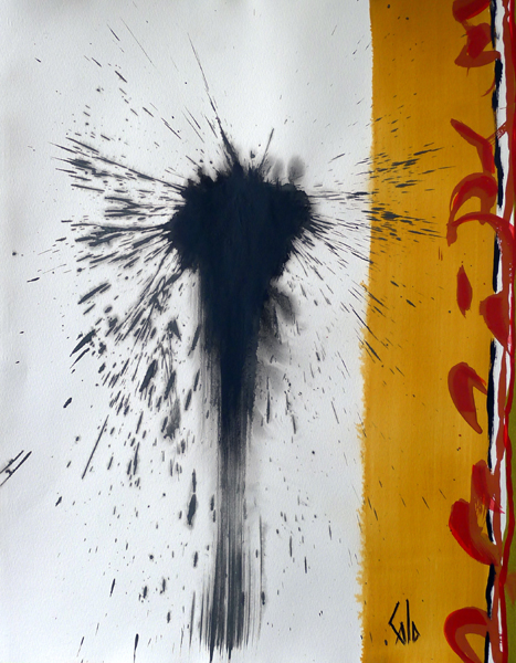Tension, 2011 — acrylique sur papier, Pierre Calogero