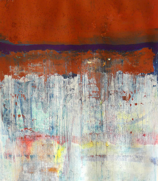 Horizon, 2012 — acrylique et sable sur papier, Pierre Calogero