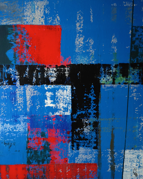 Blue rain, 2015 — acrylique sur toile, Pierre Calogero