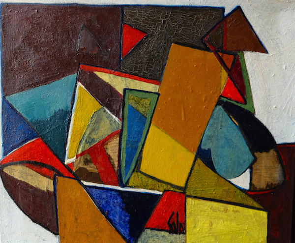 Journaux dévorés, 1998 — huile sur papier marouflé sur toile, Pierre Calogero