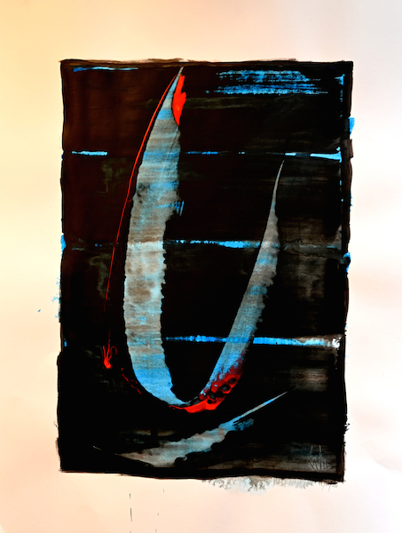 Nomades 1, 2020 — acrylique sur papier, Pierre Calogero