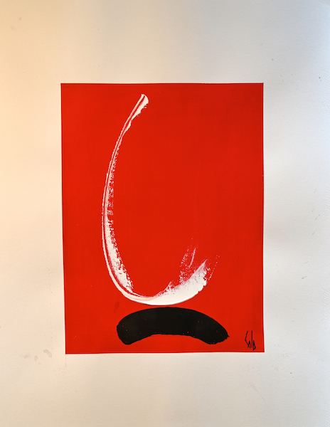 Nomades 4, 2020 — acrylique sur papier, Pierre Calogero