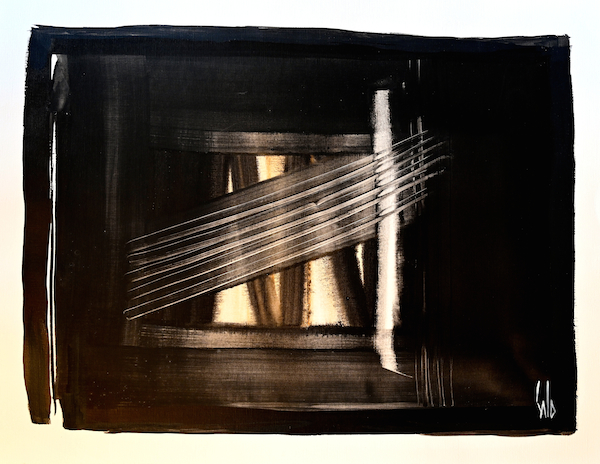 Obscure, 2015-18 — acrylique sur papier, Pierre Calogero