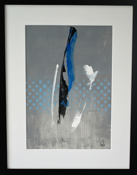 L'échange, 2018 — acrylique sur papier, Pierre Calogero