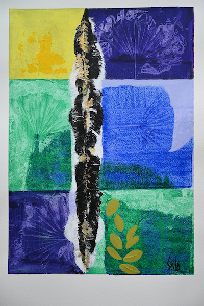 Métamorphose, 2022 — acrylique sur papier, Pierre Calogero