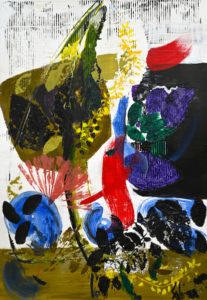 Rivage, 2022 — acrylique sur papier, Pierre Calogero