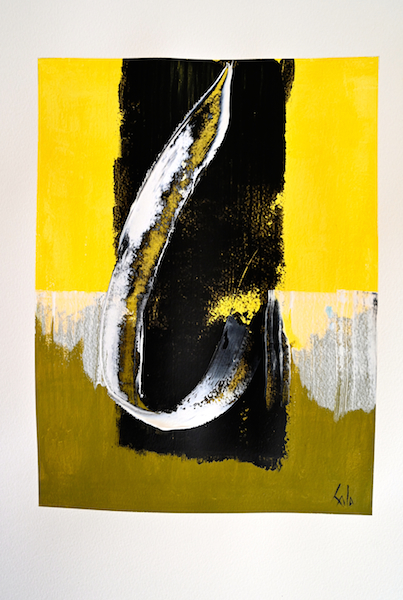 Exil, 2021 — acrylique sur papier, Pierre Calogero