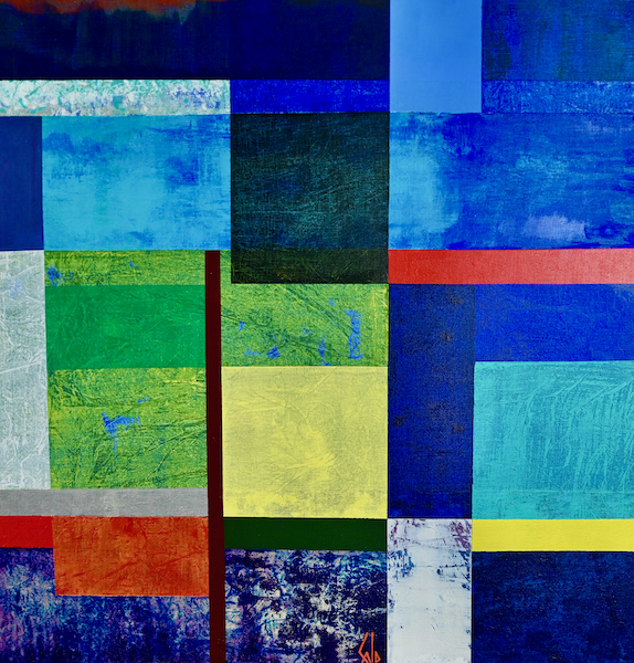 Horizons, 2021 — acrylique sur toile, Pierre Calogero