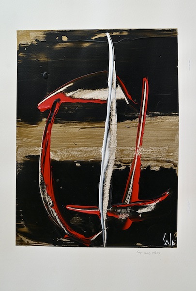 Swing, 2023 — acrylique sur papier, Pierre Calogero