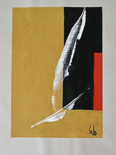 Portes, 2019 — acrylique sur papier, Pierre Calogero