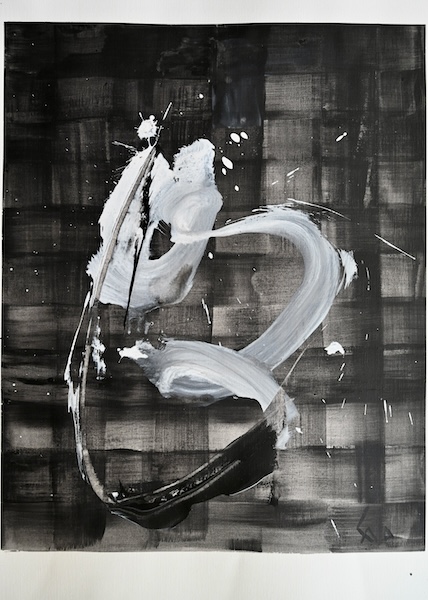 Série Noire 1, 2025 — acrylique sur papier, Pierre Calogero